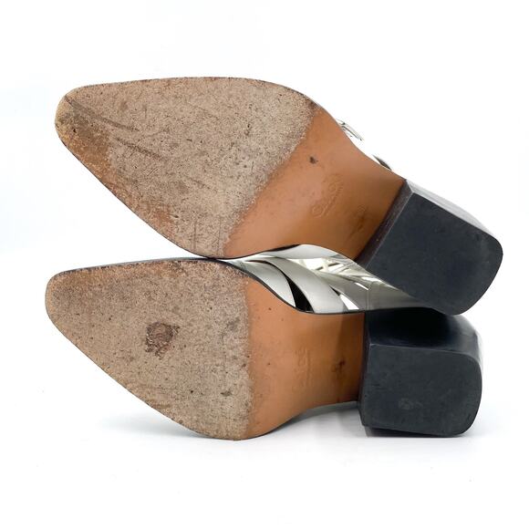 Chloe Rylee Boots White Leather Cutout Lace Up Pointed Toe Ankle Sz 38 / 8 - Picture 10 of 12